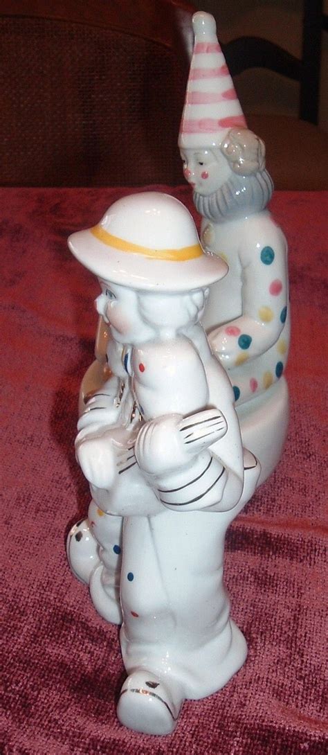 metal clown music box|porcelain clown music box.